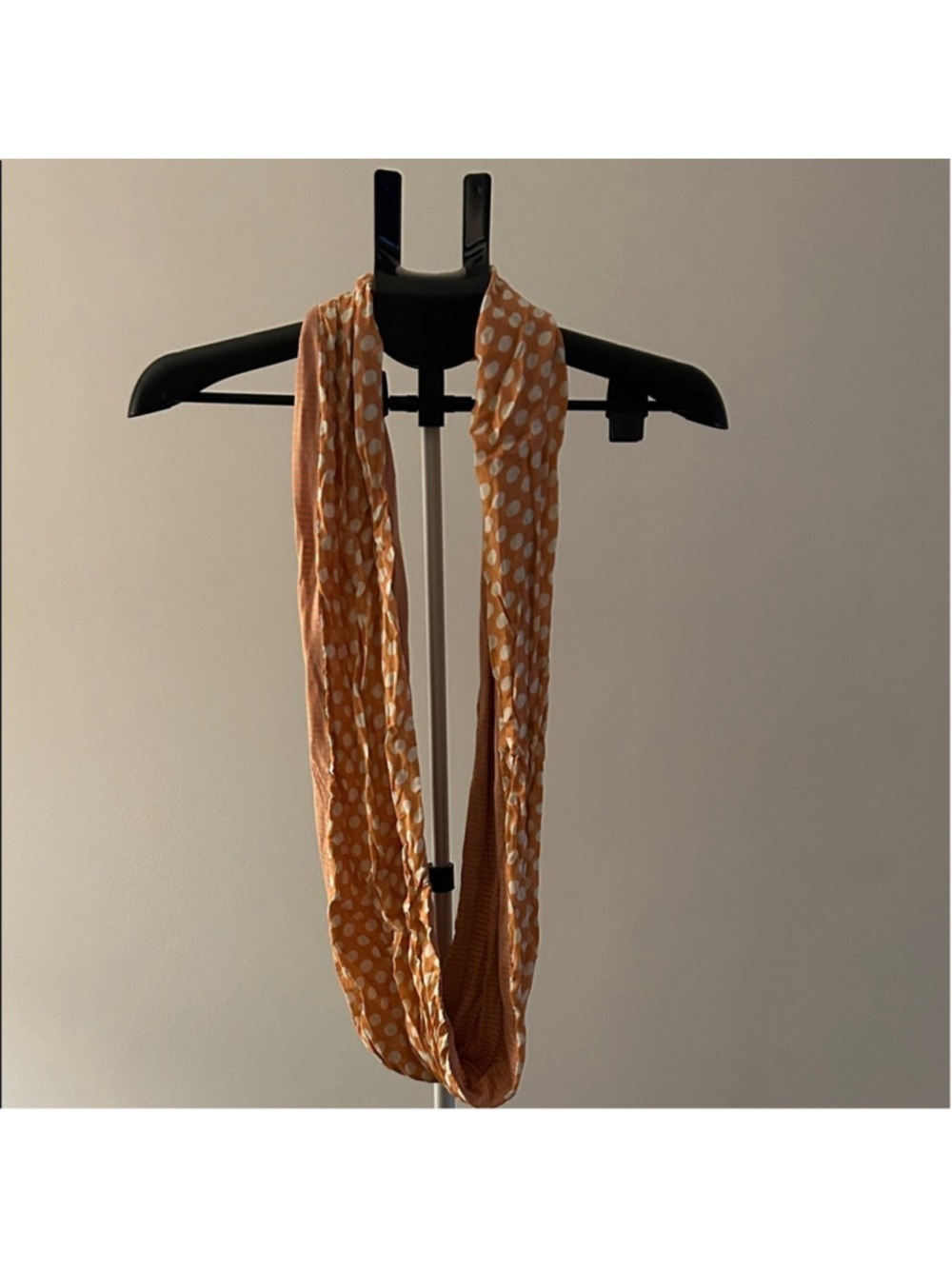 Chic Orange Polka Dot Scarf
